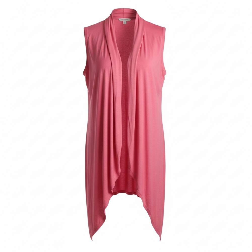 Zenana Outfitters Coral Sleeveless Drape Open Front Cardigan - NWOT